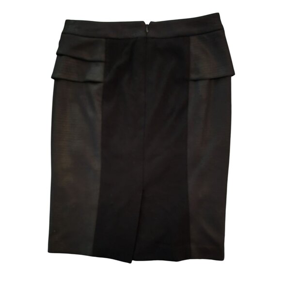 Callia Solezia Black Pencil Skirt With Ruffle Waistband & Back Zip Closure - Picture 2 of 3